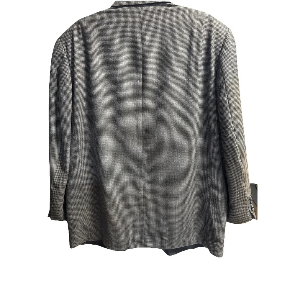 Versini‎ Mens Black Long Sleeve Notch Lapel Pockets Two-Button Blazer Size 44R